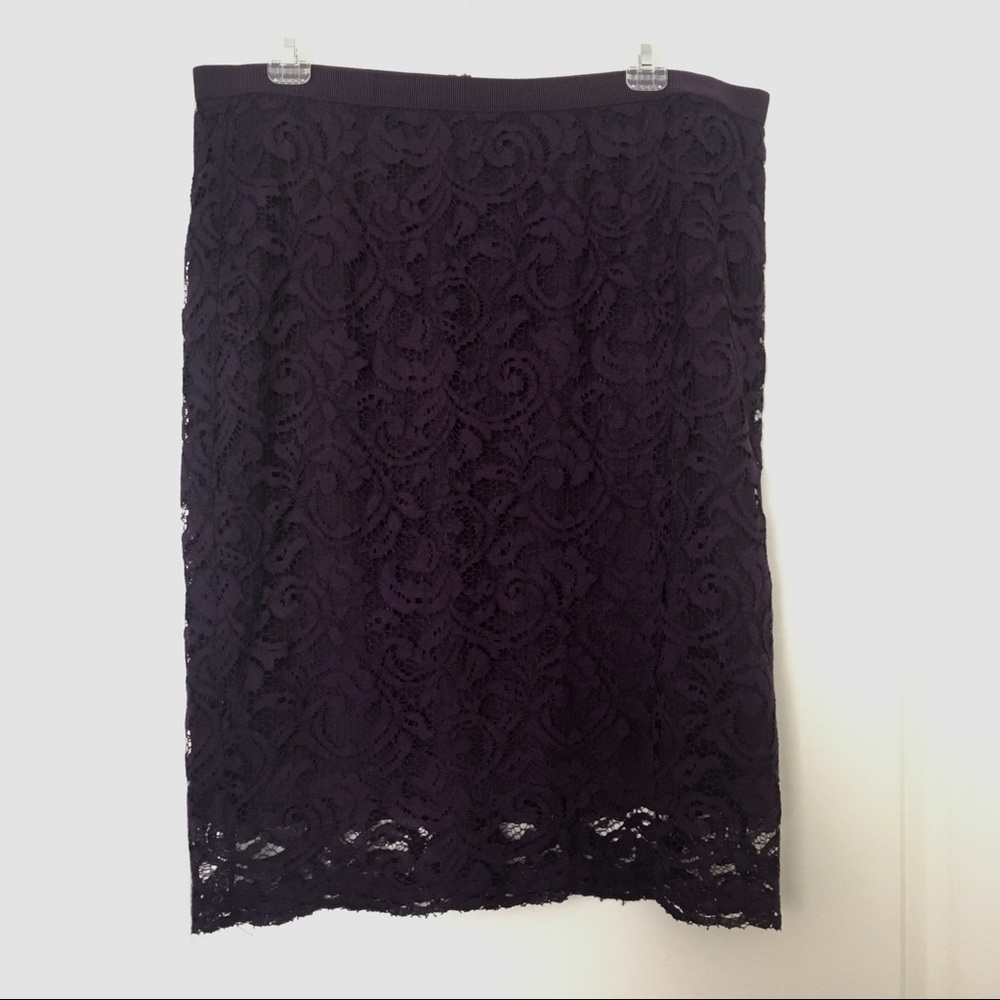 Violet Lace Overlay Skirt